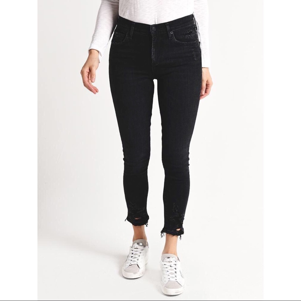 AGOLDE Sophie Distressed Skinny Crop Jean
